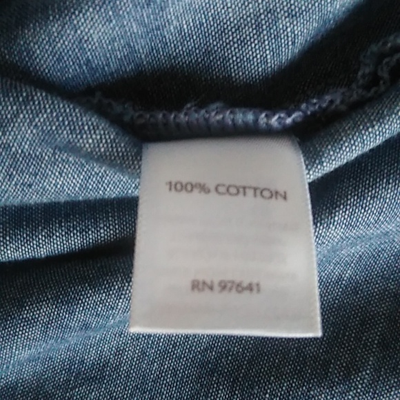 J. Jill Womens  Blue Chambray Shirt Dress Button down NWOT SIZE XL - Picture 10 of 14